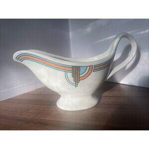 Vintage Rego Castille Restaurant Ware Open Gravy Boat Creamer Retro Design